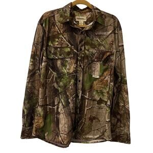 Gander Mnt. Camouflage Button Up Shirt Men’s Med Realtree ScentCore